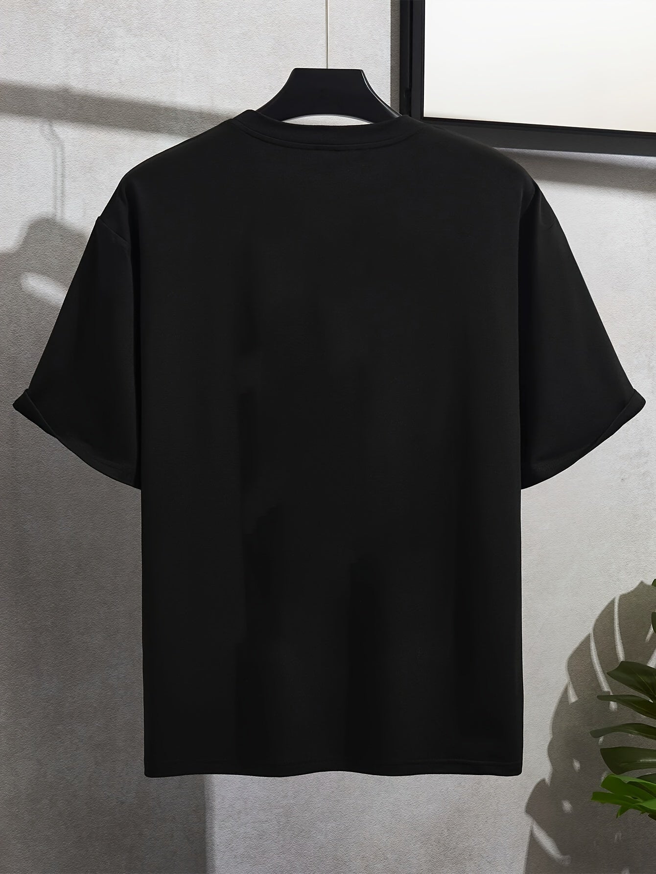 Youth Summer T-Shirt, 95% Polyester 5% Elastane, Casual Crew Neck Top with Geometric Headphones Print, Slight Stretch Knit Fabric, 200gsm, Regular Fit for Teen Boys