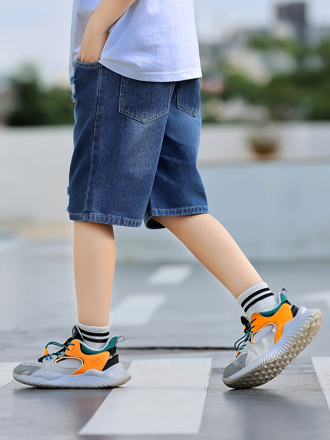Simple Boy's Denim Shorts Children's Summer Clothes