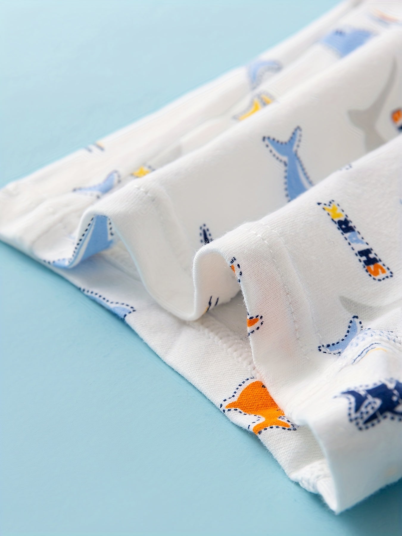 4pcs Soft Cotton Blend Boys' Boxer Briefs - Cute Cartoon Shark & Fish Designs, Comfortable & Breathable, Mixed Colors with Elastic Waistband - Ideal for All Seasons, Boxer Shorts