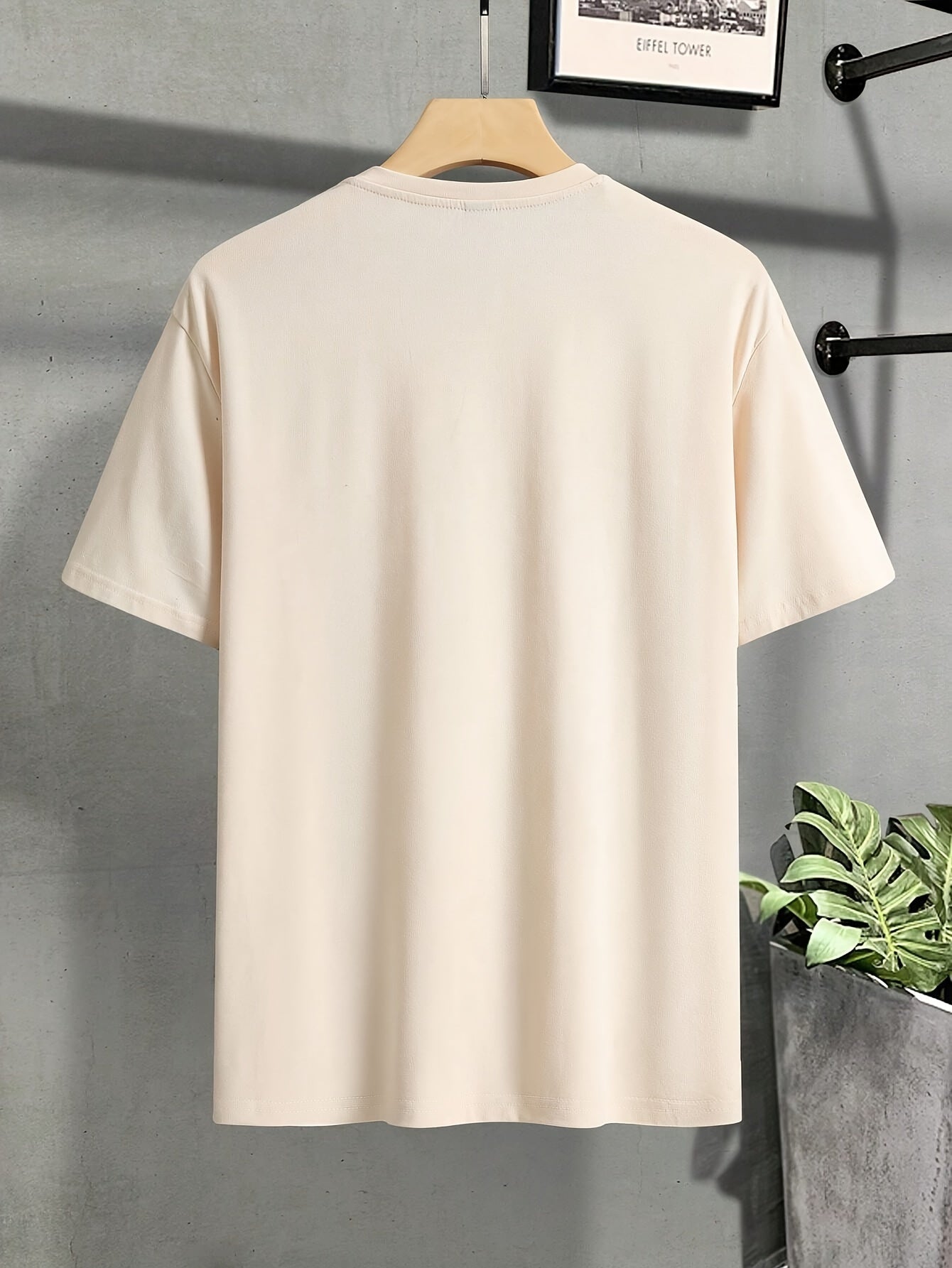 Youth Summer T-Shirt, 95% Polyester 5% Elastane, Casual Crew Neck Top with Geometric Headphones Print, Slight Stretch Knit Fabric, 200gsm, Regular Fit for Teen Boys