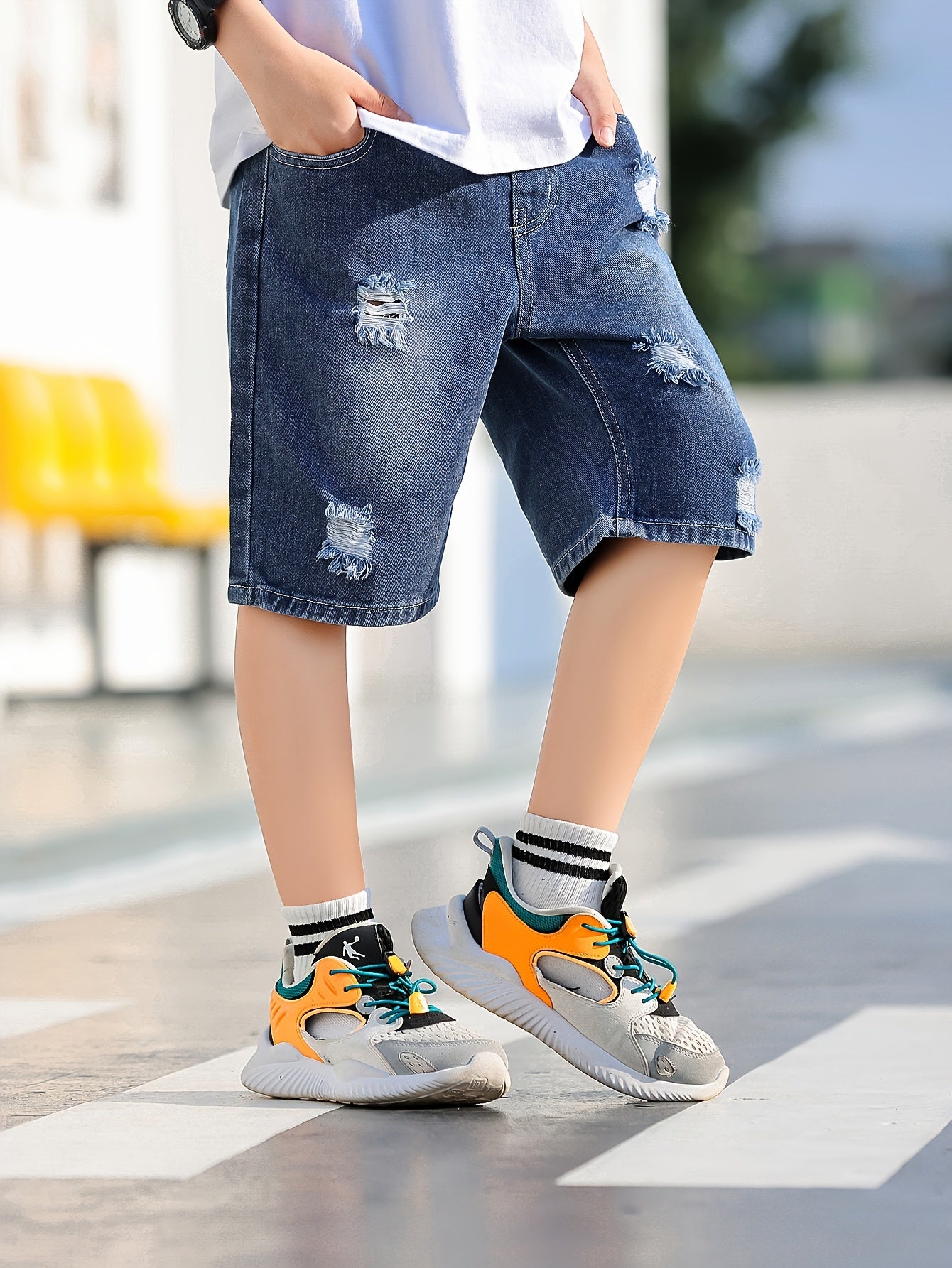 Simple Boy's Denim Shorts Children's Summer Clothes