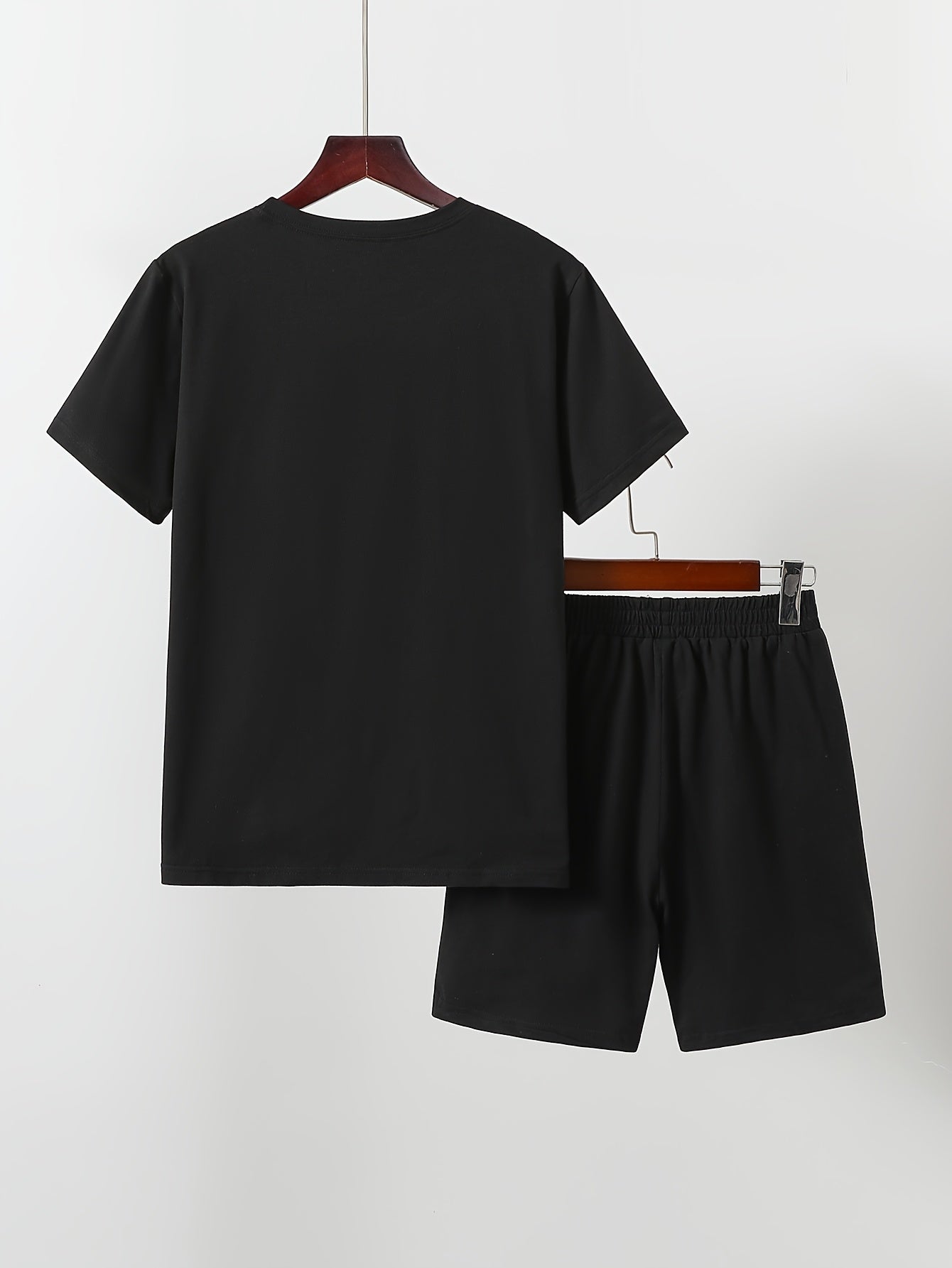Outdoor Fashion Casual Summer Suit for Medium and Large Boys, Boy's Short Sleeve Set, Boy's Shorts Set, Colorful Print Beach Vacation Style, Perfect for Outdoor