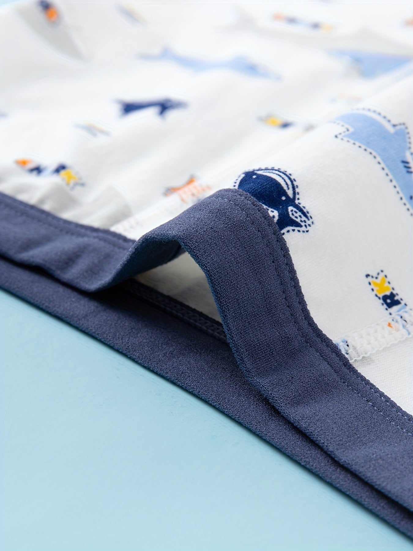 4pcs Soft Cotton Blend Boys' Boxer Briefs - Cute Cartoon Shark & Fish Designs, Comfortable & Breathable, Mixed Colors with Elastic Waistband - Ideal for All Seasons, Boxer Shorts