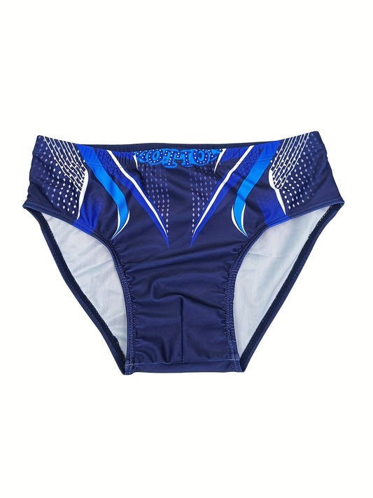 Men's Trendy Bikini Swim Briefs, Fashion Trendy Quick Drying Swimwear For Summer Beach Swimming Pool