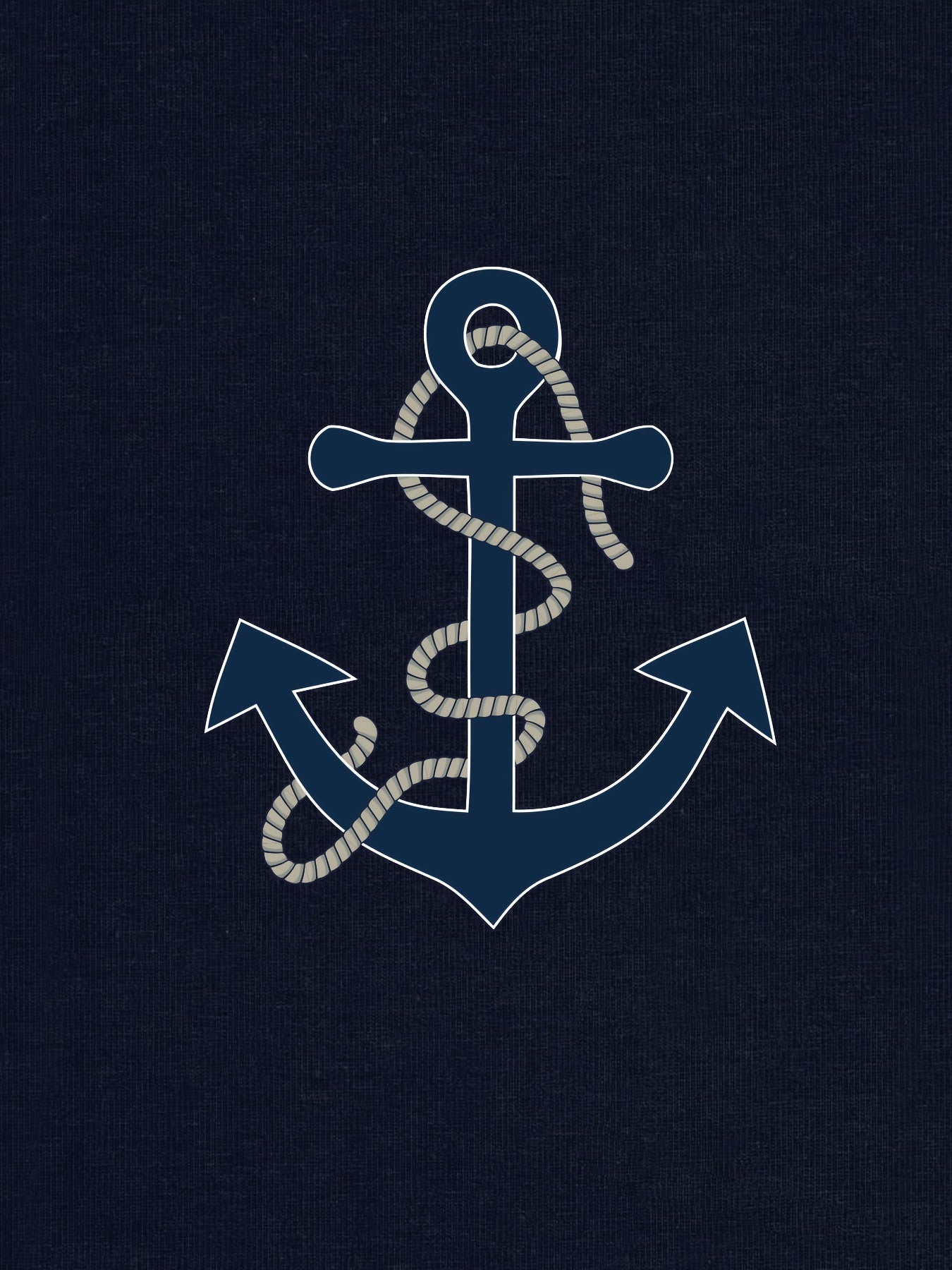 Men'S Casual Short Sleeve T-Shirt, 100% Cotton, Anchor Print, Regular Fit, Crew Neck, Stretch Fabric, Standard Length, Fashionable Sportswear