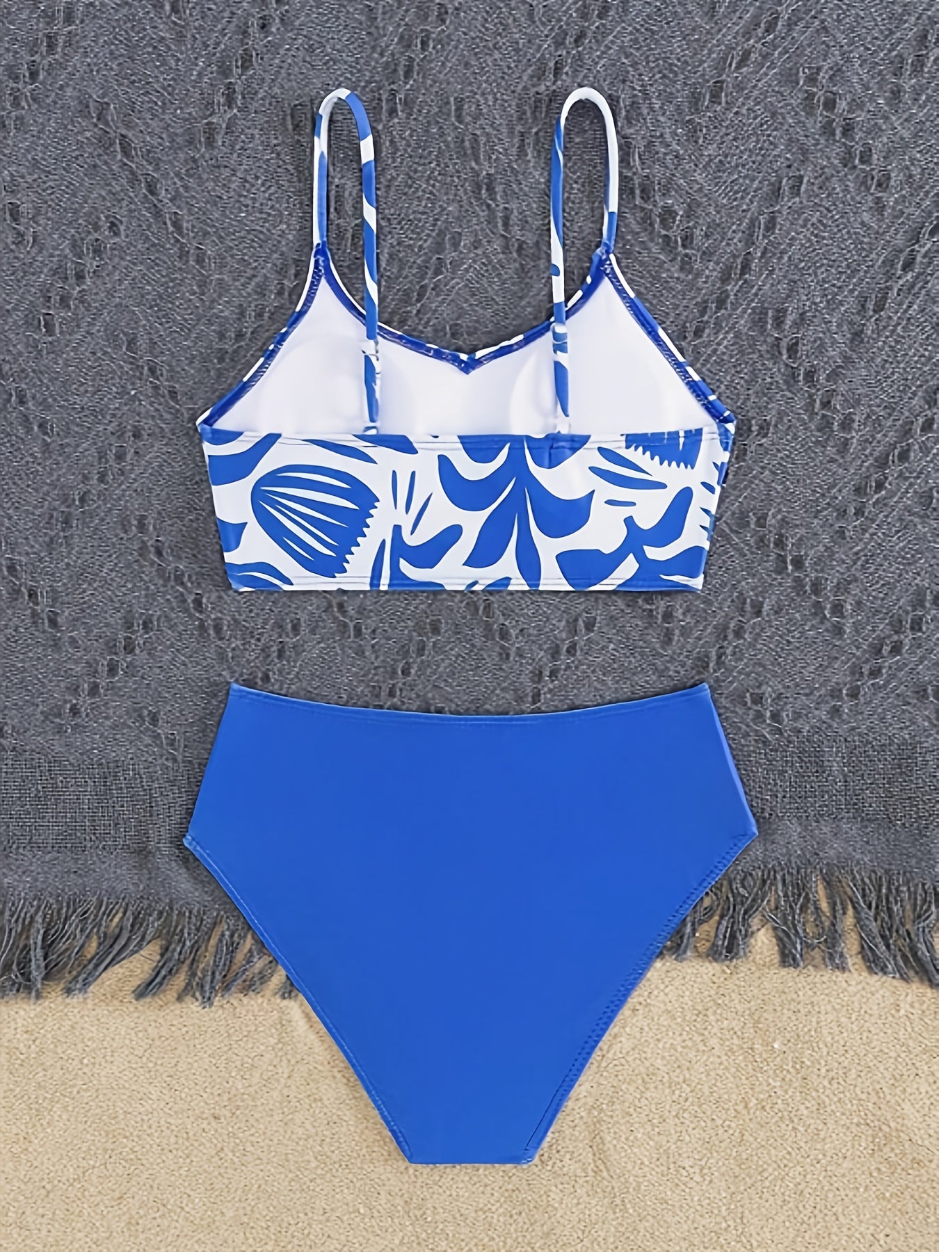 Printed Girls and Teens Bikini Set Fashionable Swimsuit
