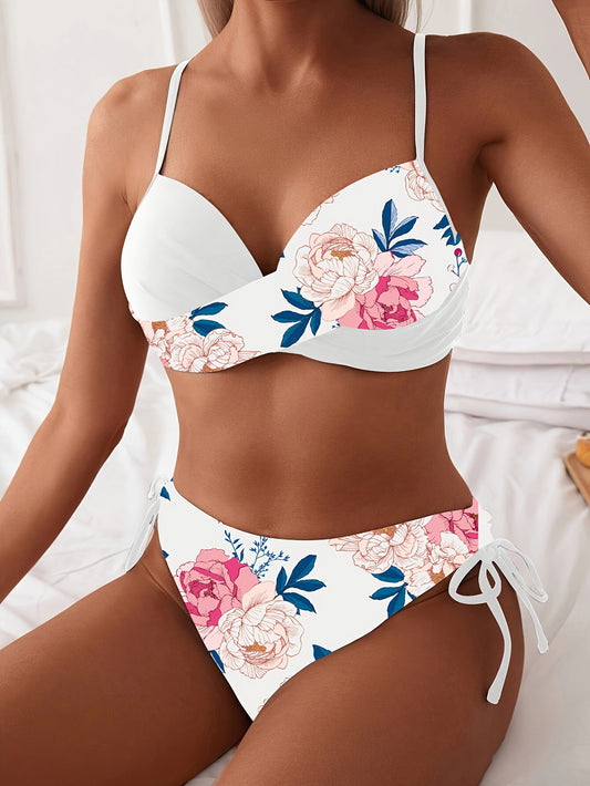 Women's Digital Print Bikini Two Piece Set