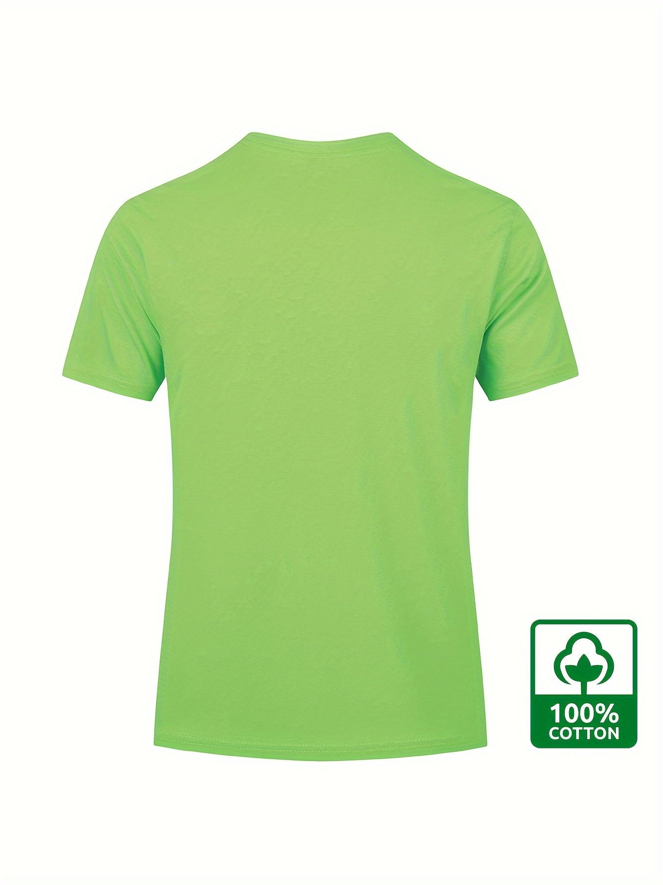 Men'S Casual Short Sleeve T-Shirt, 100% Cotton, Anchor Print, Regular Fit, Crew Neck, Stretch Fabric, Standard Length, Fashionable Sportswear