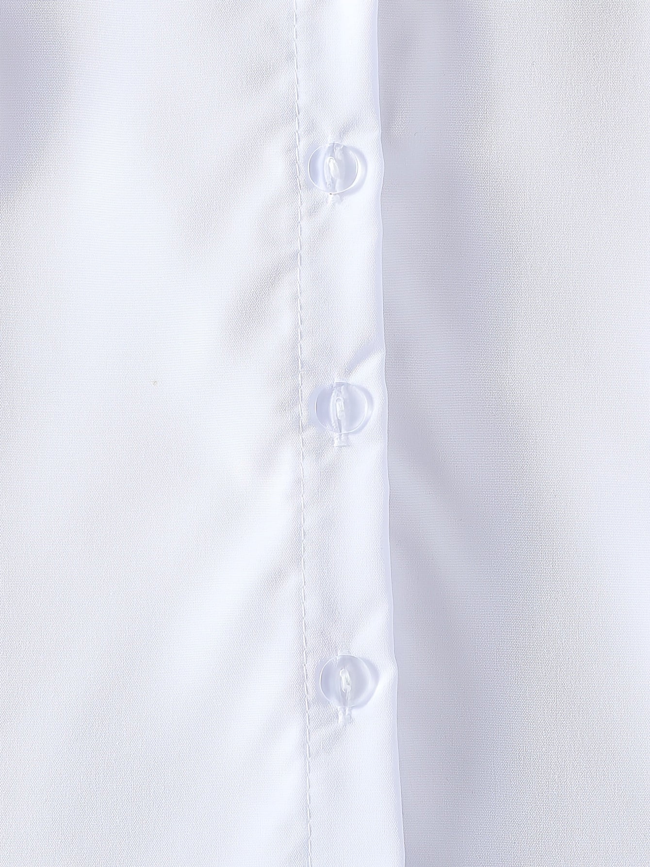 Girls' Summer Casual White Blouse with Doll Collar and Bubble Sleeves - Machine Washable, Perfect for Playtime